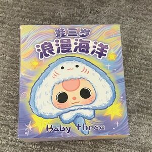 Baby Three Plush Doll - Blue and White